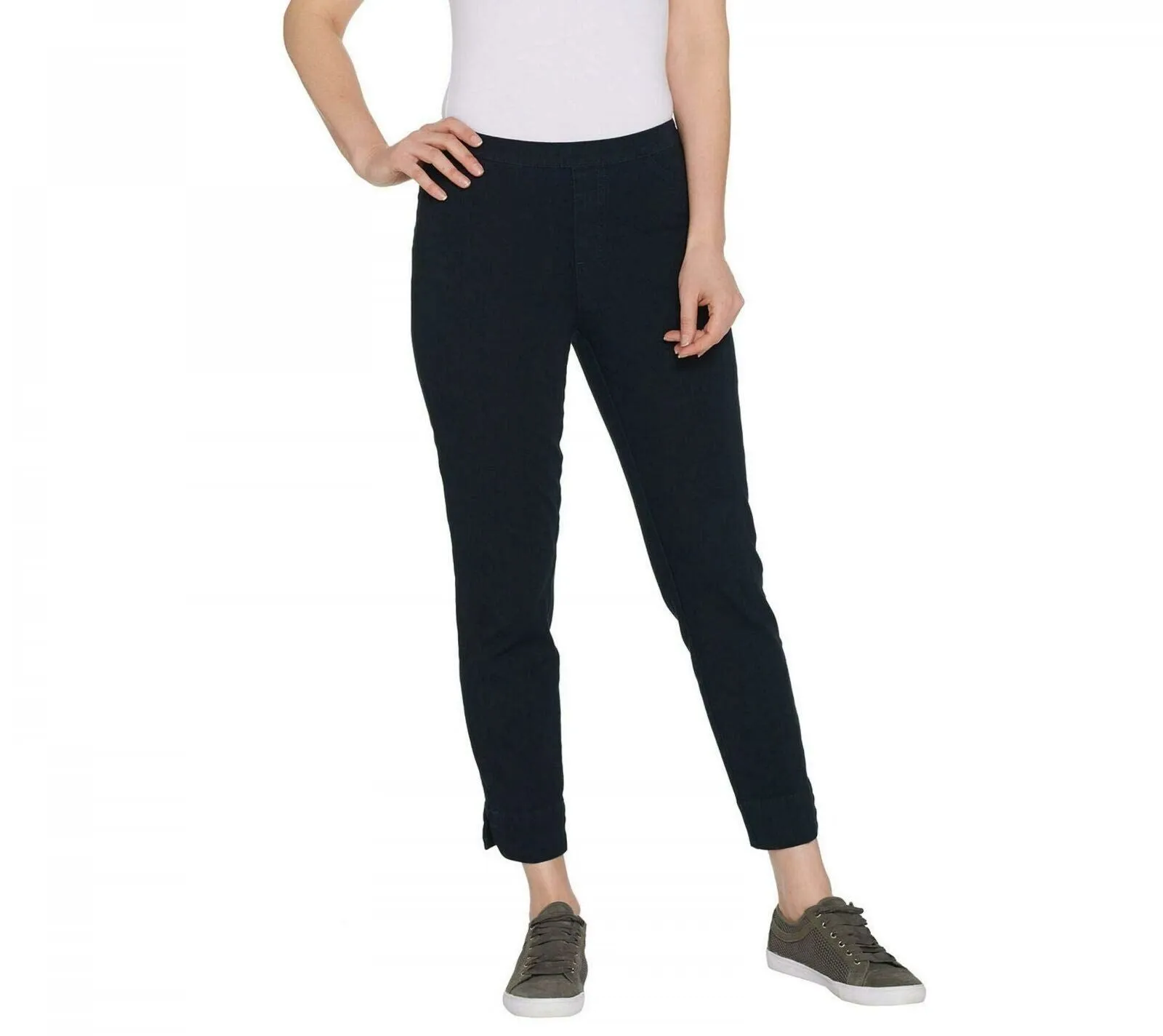 Isaac Mizrahi Live! Women's 24/7 Denim Ankle Jeans Dark Indigo 4