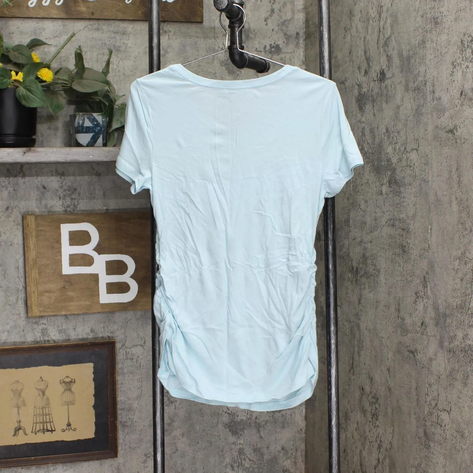 Isabel Maternity By Ingrid Isabel V-Neck Side Shirred Maternity T-Shirt Light S