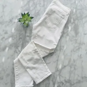 J Brand Capri White Jeans 27 Skinny Stretch Crop Cotton 5 Pocket Slim Capri
