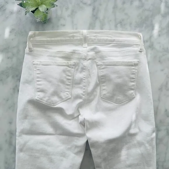 J Brand Capri White Jeans 27 Skinny Stretch Crop Cotton 5 Pocket Slim Capri