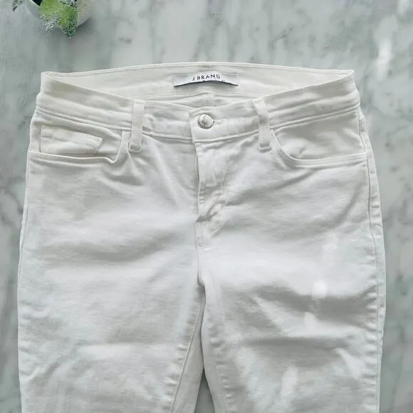 J Brand Capri White Jeans 27 Skinny Stretch Crop Cotton 5 Pocket Slim Capri