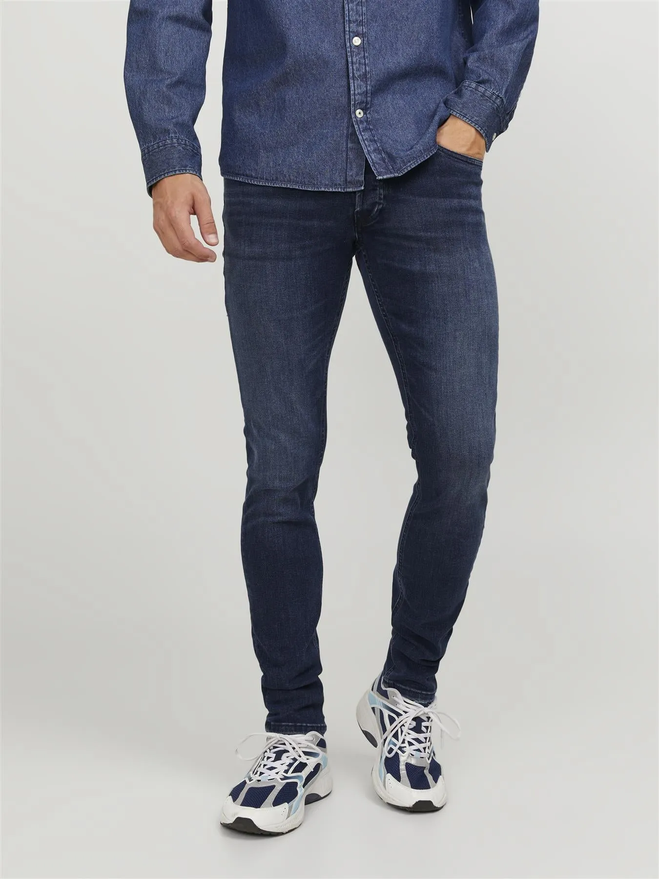 Jack & Jones Slim Fit Jeans For Men - JJIGLENN JJORIGINAL CB 812 NOOS in Blue Denim, 28W-38W