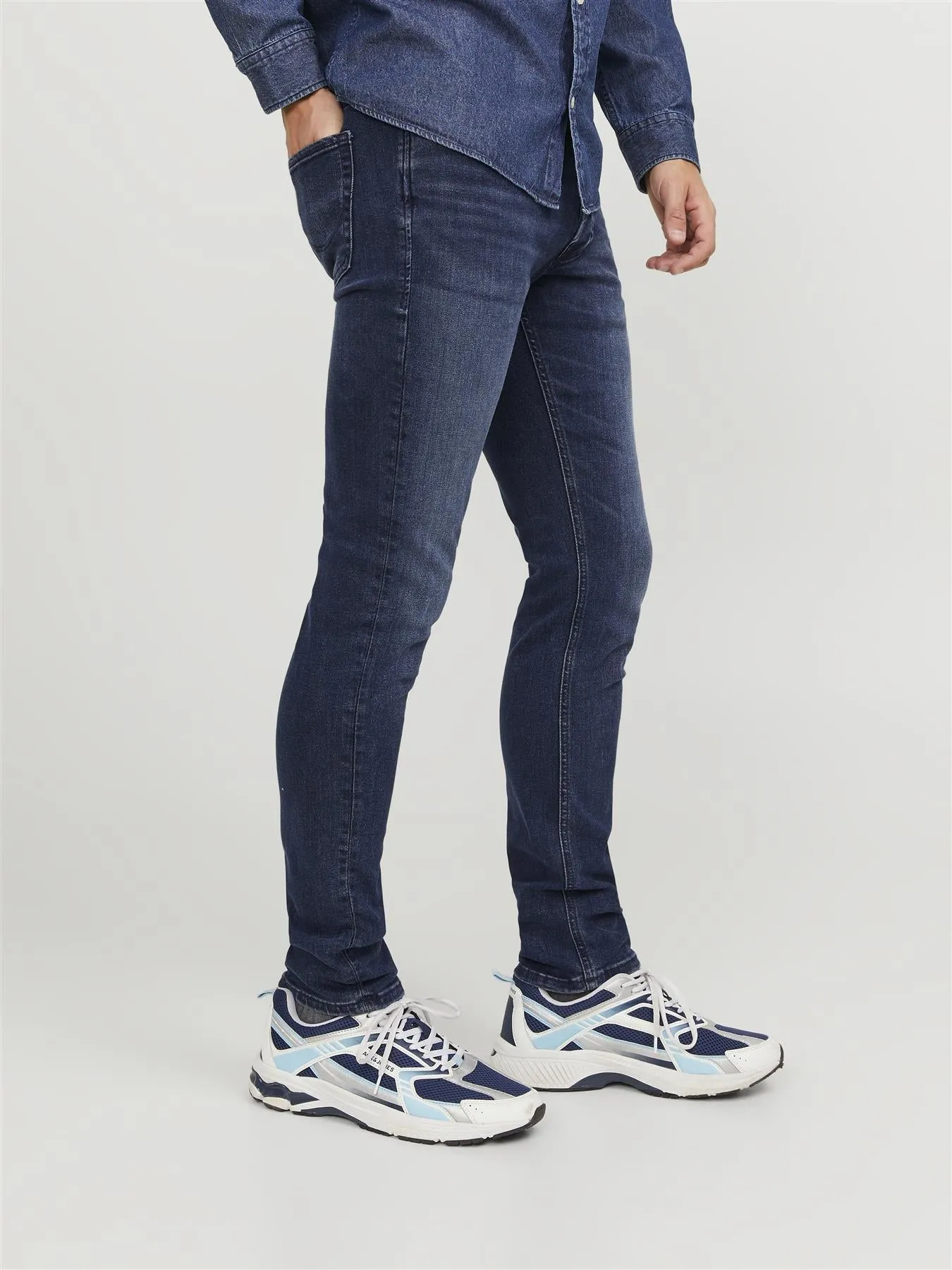 Jack & Jones Slim Fit Jeans For Men - JJIGLENN JJORIGINAL CB 812 NOOS in Blue Denim, 28W-38W