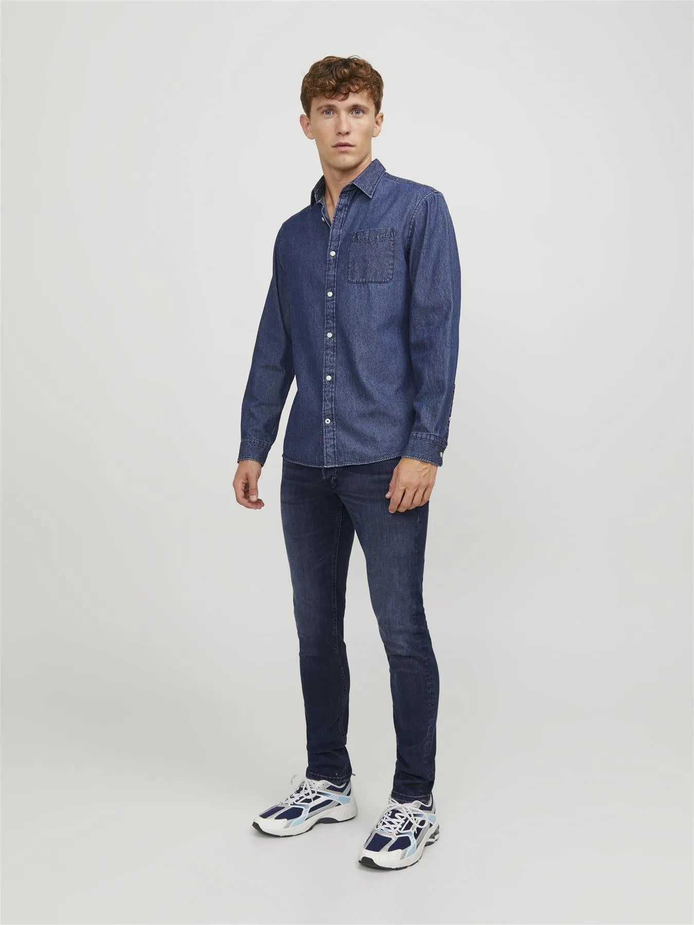 Jack & Jones Slim Fit Jeans For Men - JJIGLENN JJORIGINAL CB 812 NOOS in Blue Denim, 28W-38W