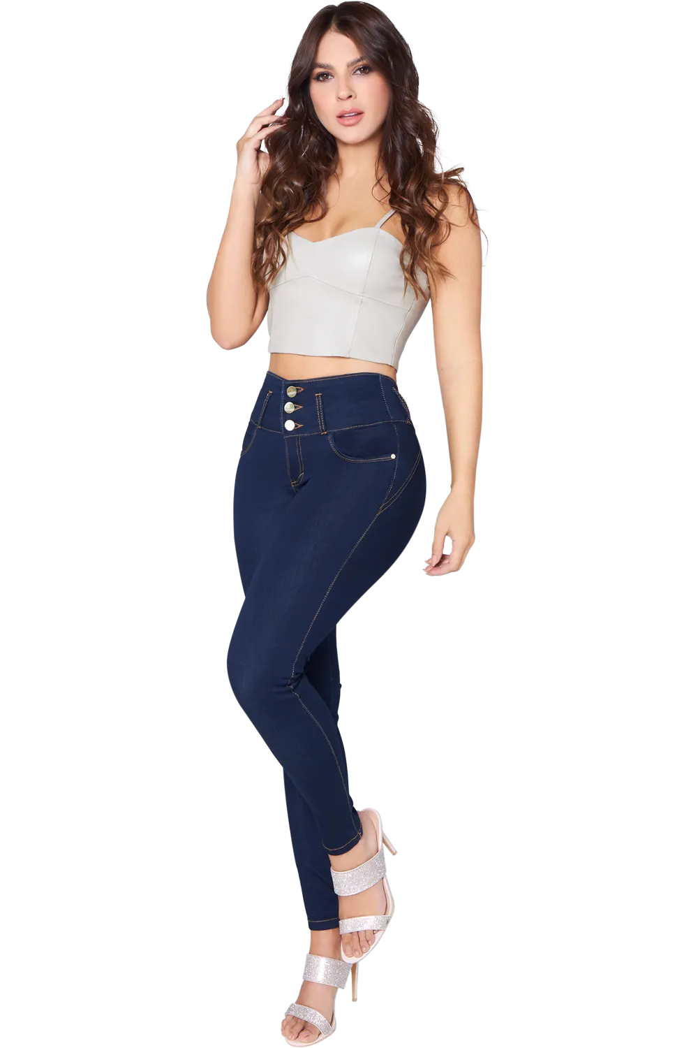 Jackie London Jeans 2205 - High Rise Skinny Push-Up Jeans for a Flattering Fit