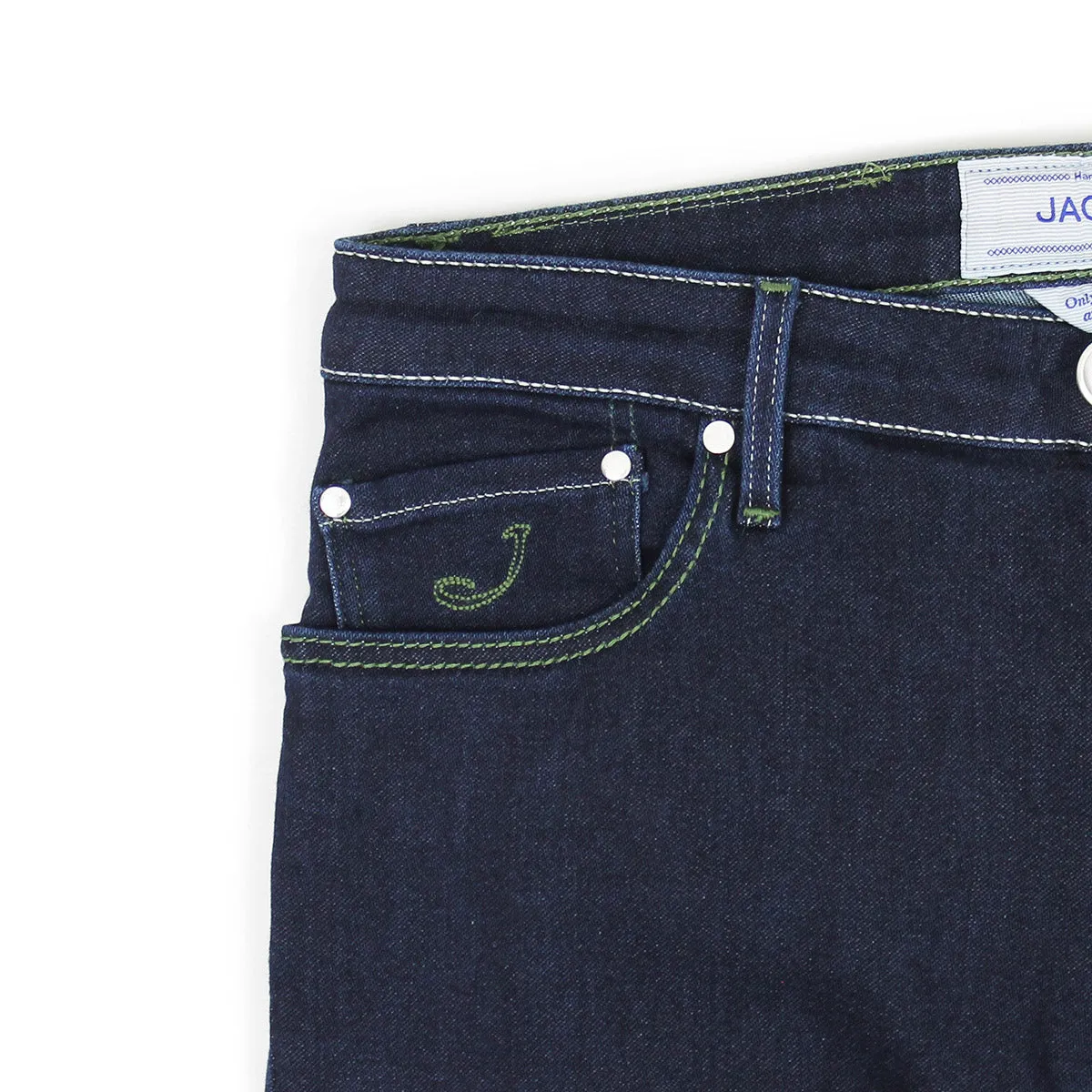 Jacob Cohen - J696 Comf Green Badge Jeans in Dark Wash