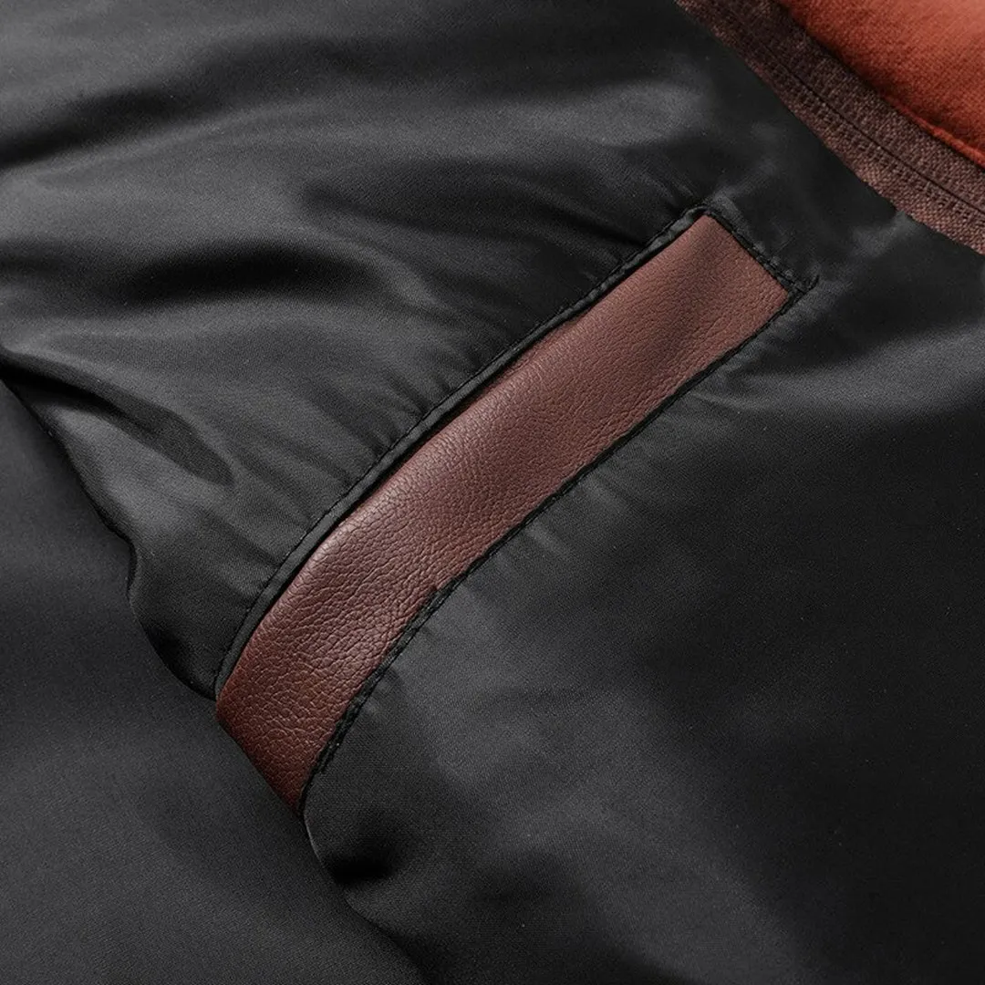 Jacob - Men's leather jacket with hood