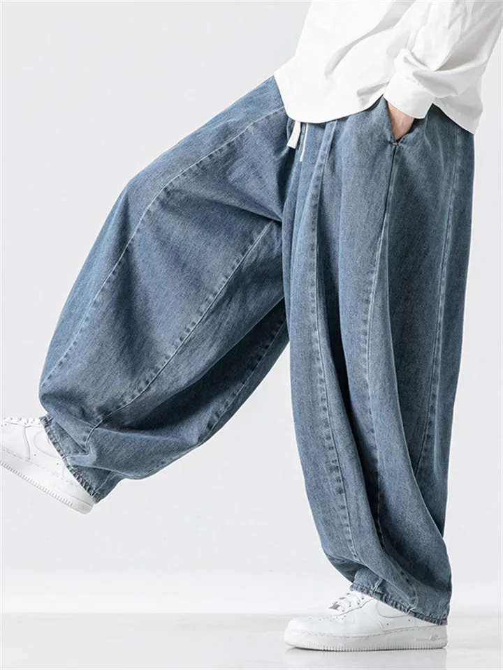 Japanese Style Plus Size Lantern Jeans for Men