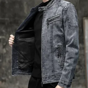 Jaqueta Jeans Masculina Slim Vintage HR - Promoção Black November