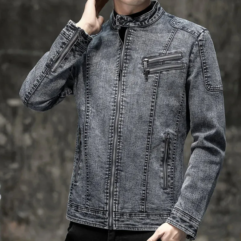 Jaqueta Jeans Masculina Slim Vintage HR - Promoção Black November