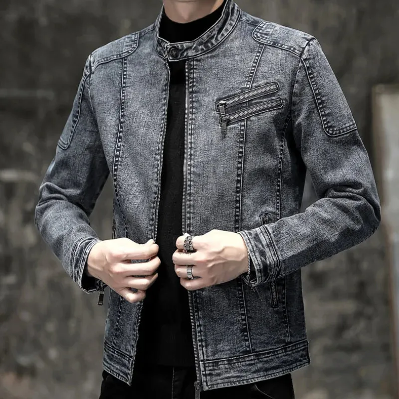 Jaqueta Jeans Masculina Slim Vintage HR - Promoção Black November