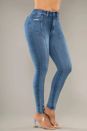 JEANS COLOMBIANOS PUSH UP AZUL 6684
