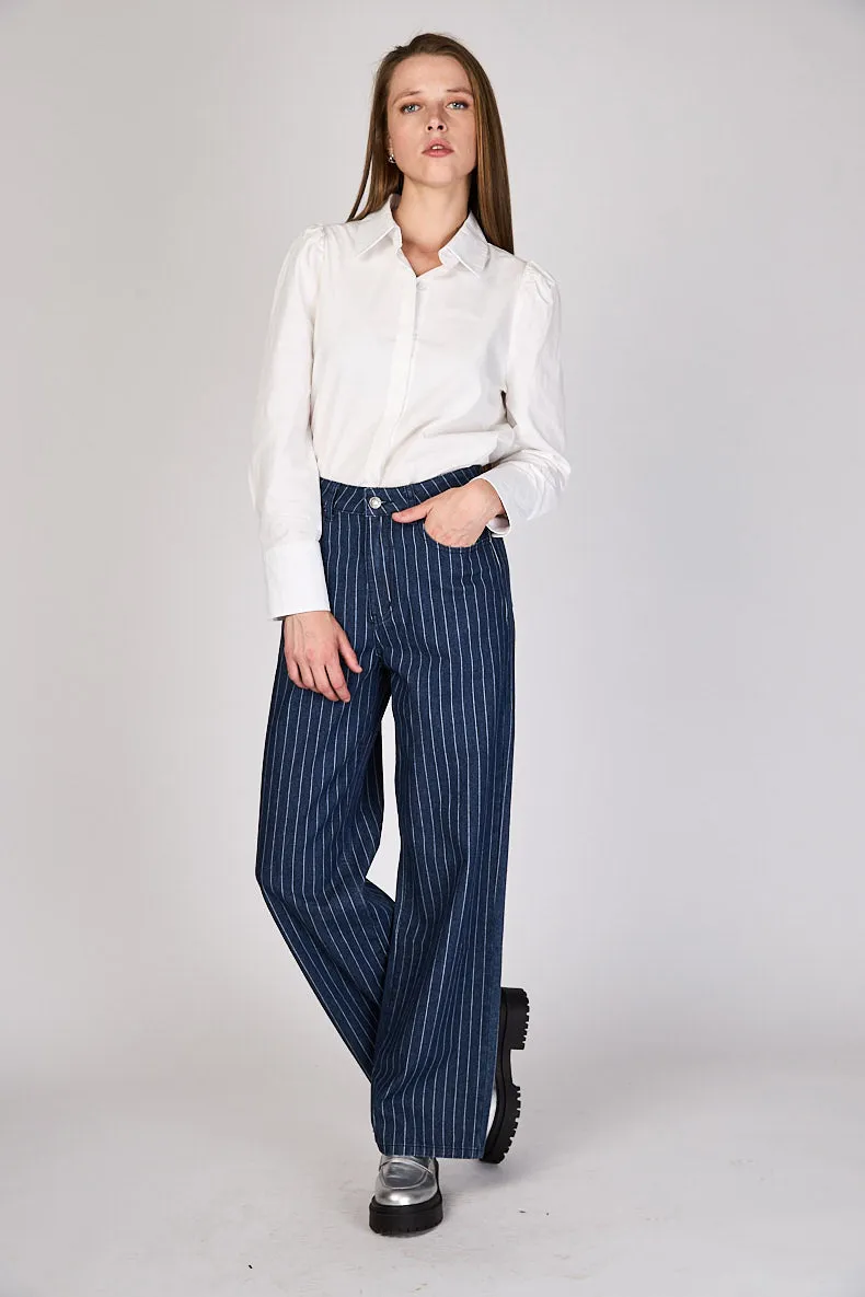 Jeans Líneas Wide Leg Florencia Eclipse