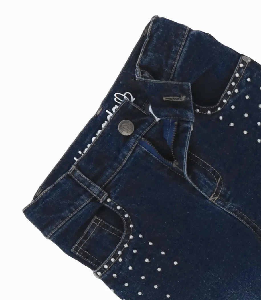 Jeans niña con flecos