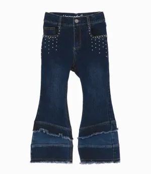 Jeans niña con flecos