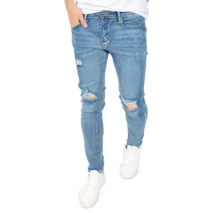 JEANS SLIM DESTRUCCIÔN LEÔN PARA HOMBRE QUARRY
