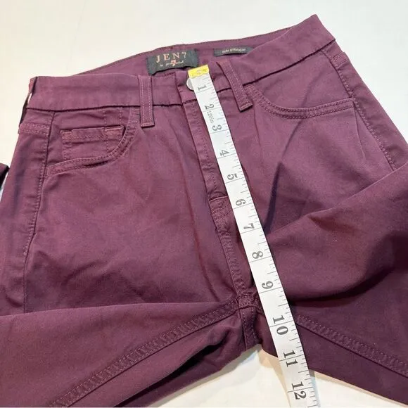 Jen7 7 For All Mankind Purple Slim Straight Jeans Size 0