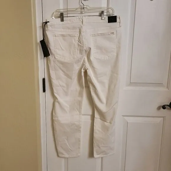 JEN7 BY 7 FOR ALL MANKIND Womens Skinny Cropped Cropped Jeans In White Sz 14 NWT