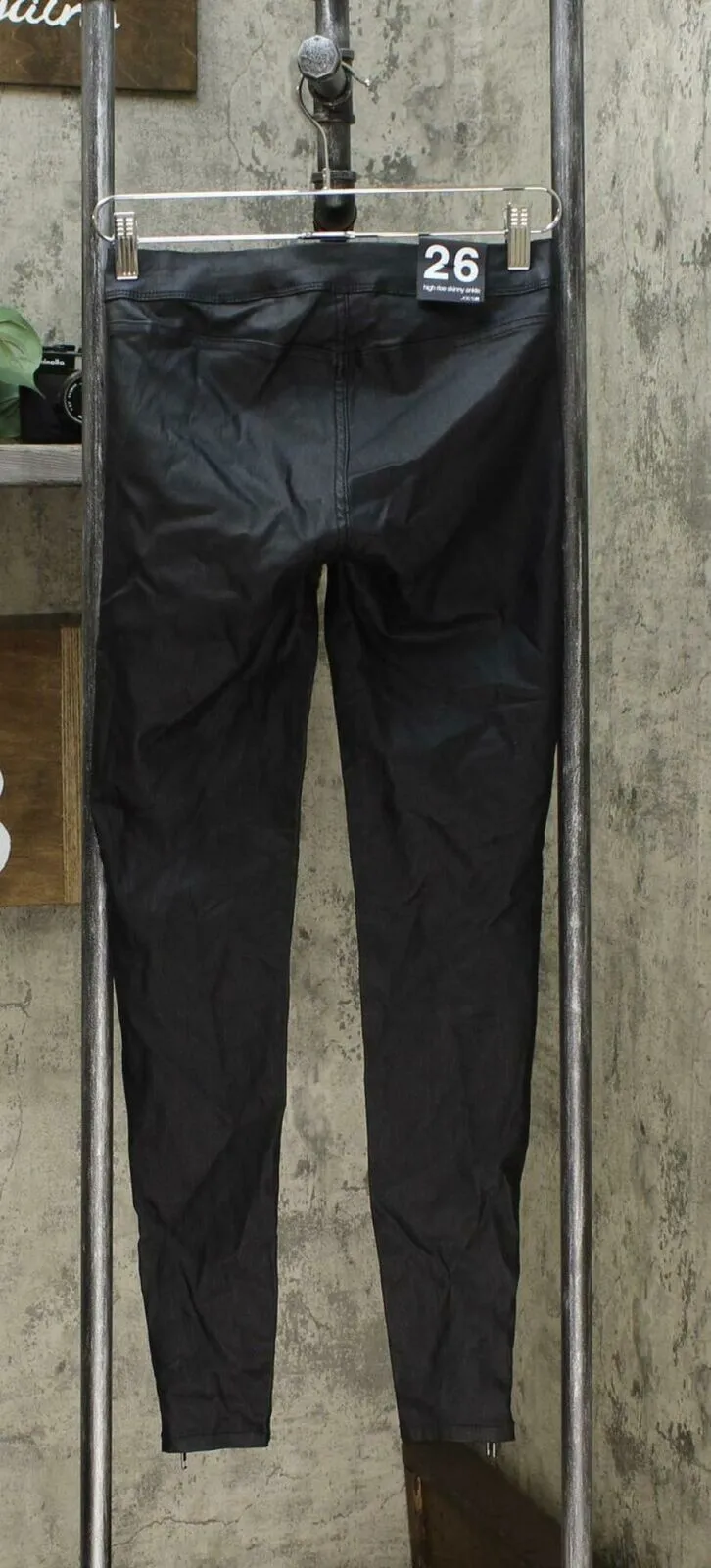 Joes Jeans Women's High Rise Coated Skinny Ankle Jeggings Black 26