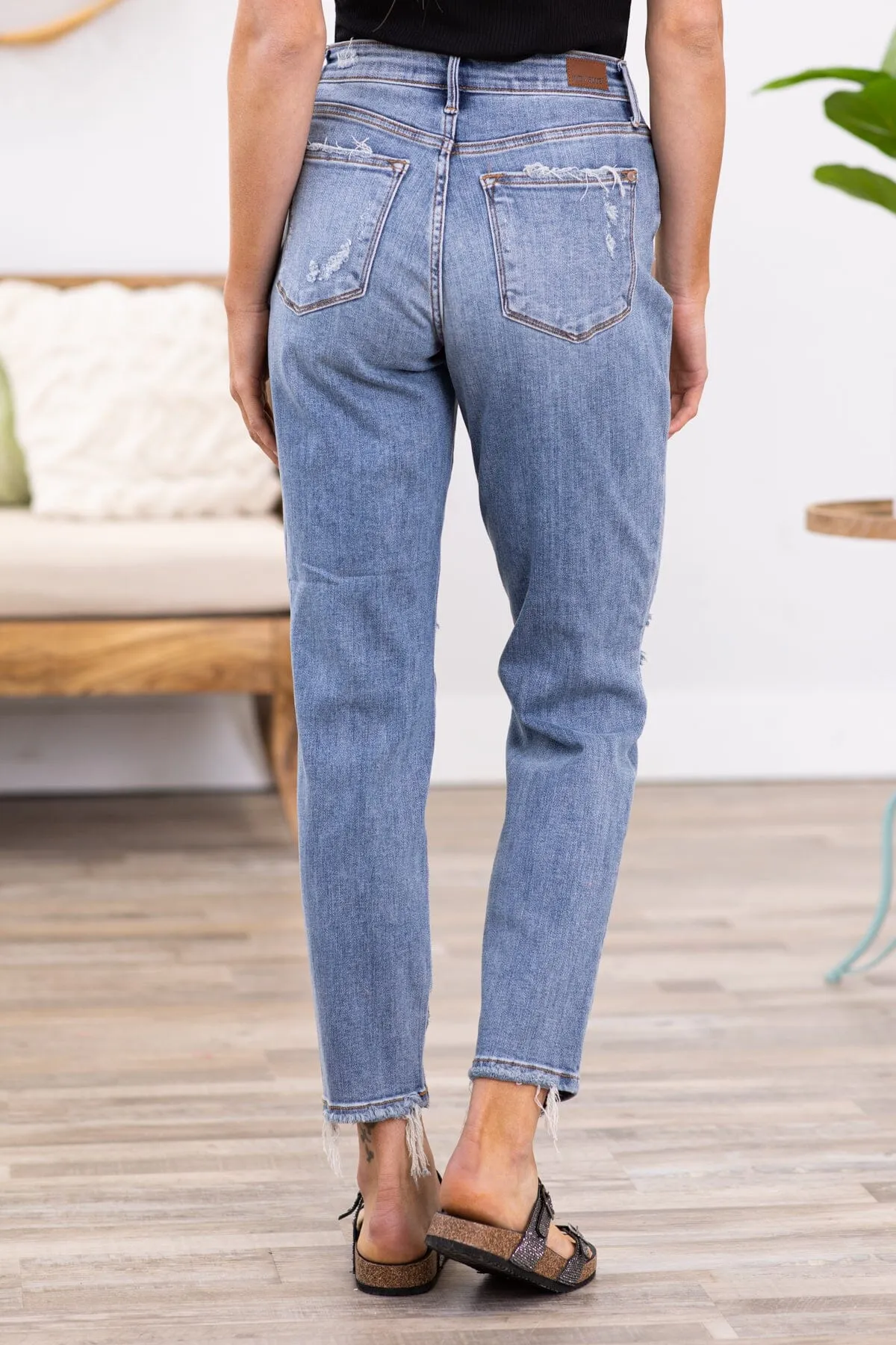 Judy Blue Button Fly Boyfriend Fit Jeans