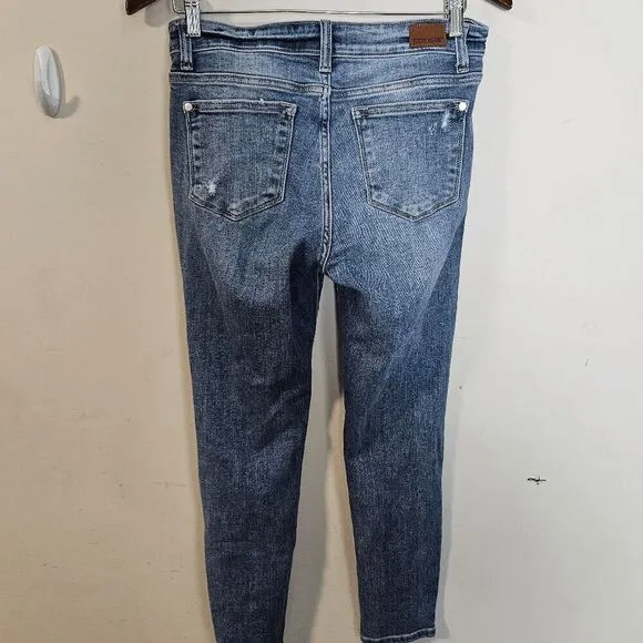 Judy Blue Mid Rise Slim Fit Jeans JB82254LT Women's Blue Size 7/28