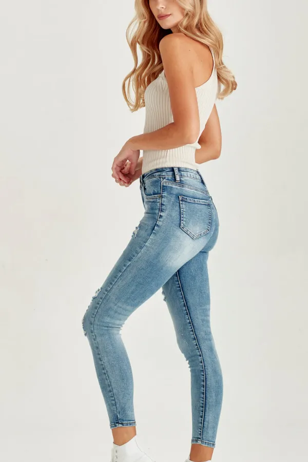 Junkfood 273 Grace Blue Jeans - Rips