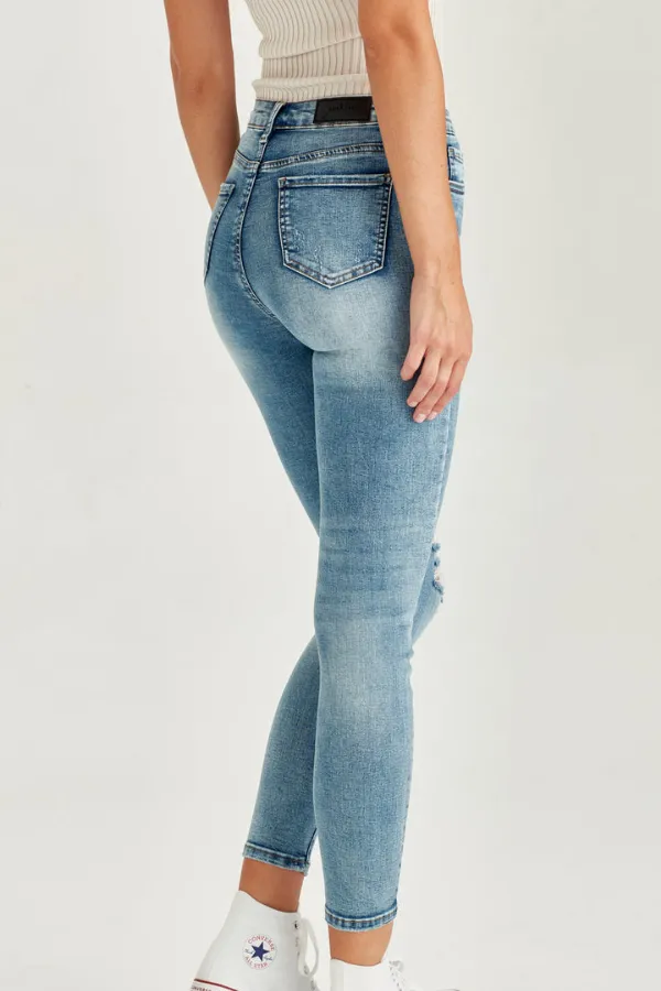 Junkfood 273 Grace Blue Jeans - Rips
