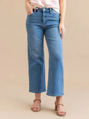 Just Black Medium Denim Slim Wide Leg