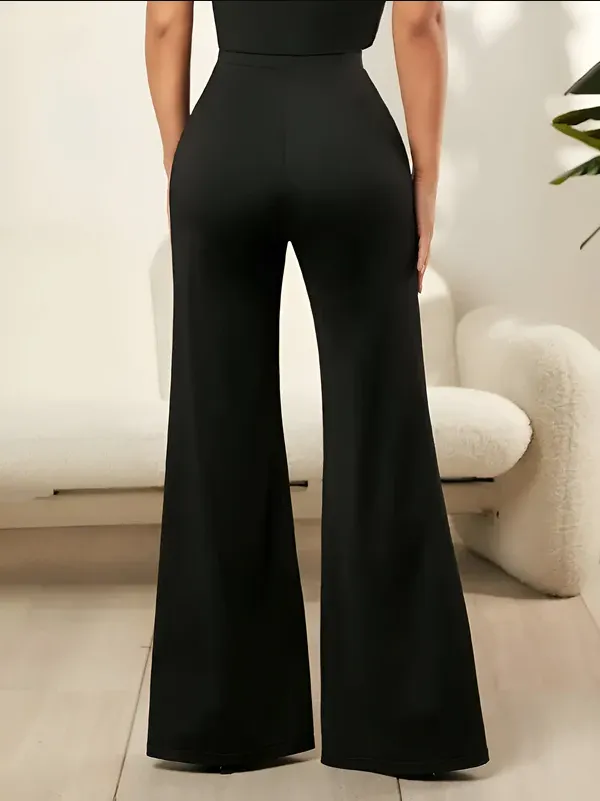 Karel - elegant flare jeans with lace applications
