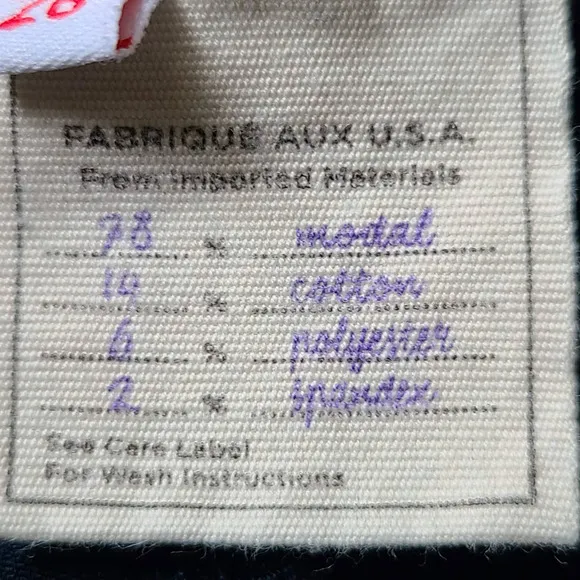 L'AGENCE Margot Skinny Metro Coated Stretch Raw Hem Jeans Blue Black Shimmer 26