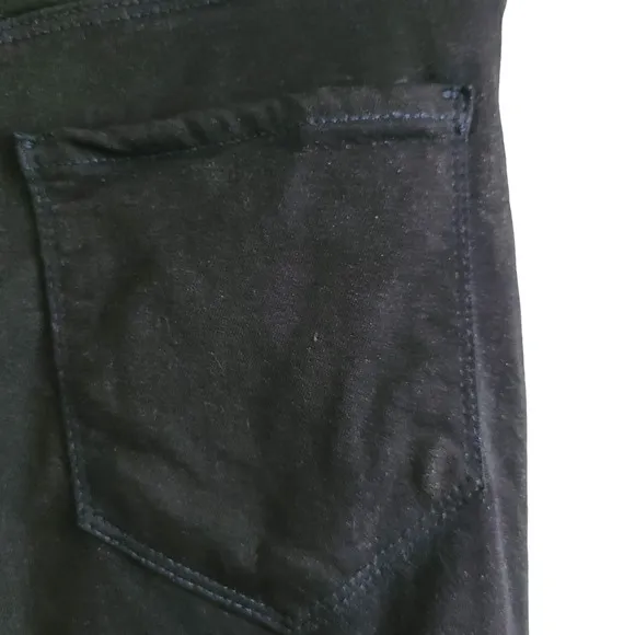 L'AGENCE Margot Skinny Metro Coated Stretch Raw Hem Jeans Blue Black Shimmer 26