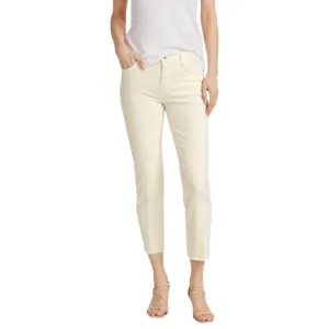 L'agence Sada Cropped Slim High Rise Vintage White Jeans
