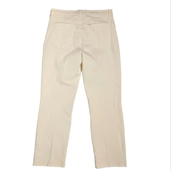 L'agence Sada Cropped Slim High Rise Vintage White Jeans