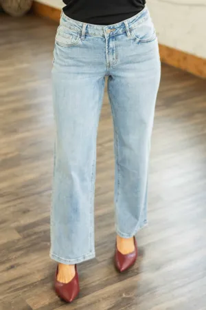 LEANN VERVET RELAXED STRAIGHT JEANS