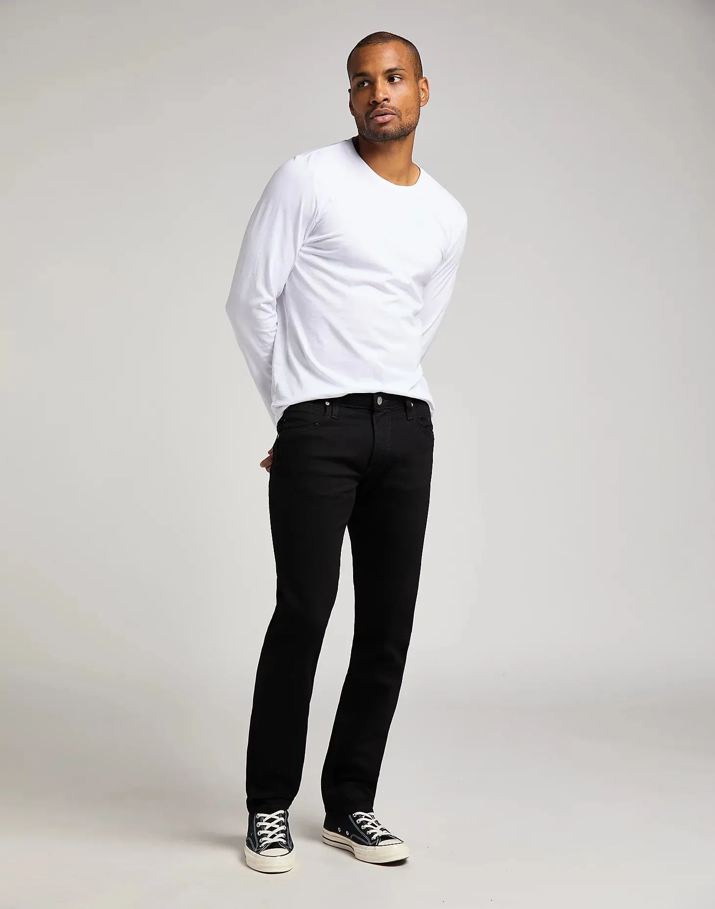 Lee Men's Daren Zip Fly Jeans In Clean Black