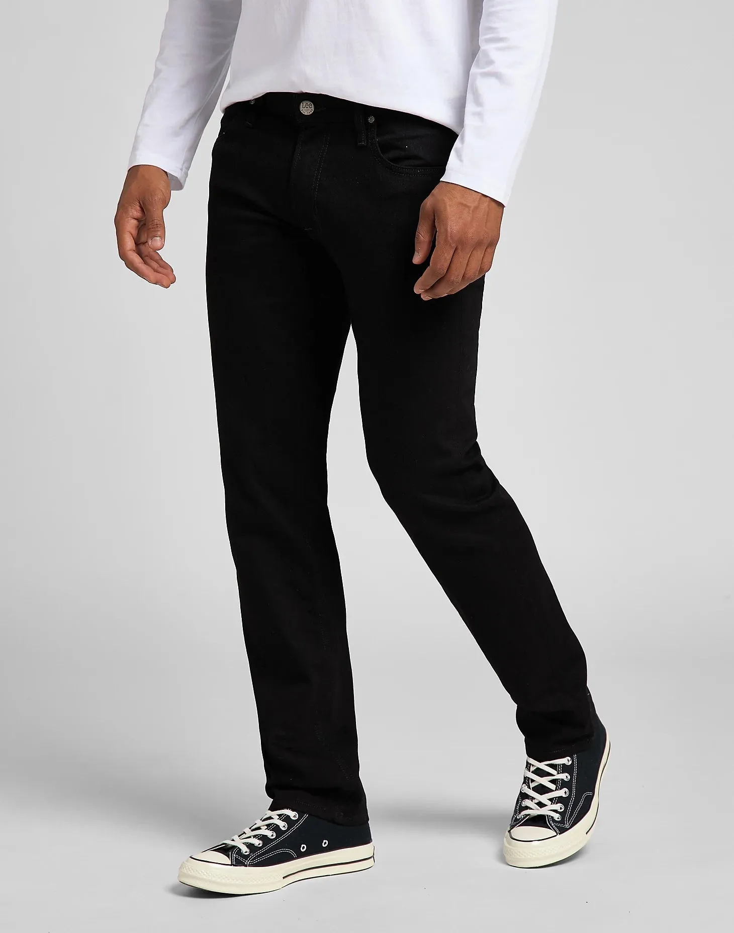Lee Men's Daren Zip Fly Jeans In Clean Black