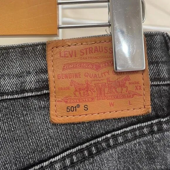 Levi's 501 - Slim - Classic Black Wash Denim Jeans  - 24x28