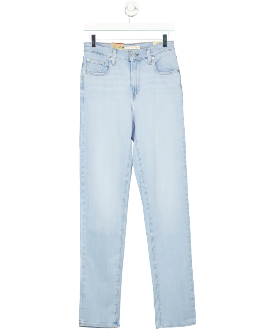 levis Blue 724 High Rise Slim Straight Leg Jeans W28
