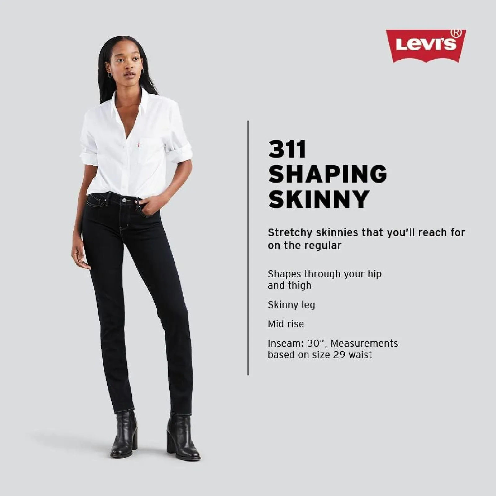 Levi's Women's 311 Shaping Capri Jeans A00860010 White 28