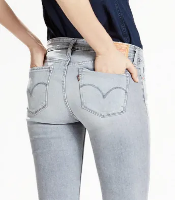 Levi's Womens Gray 711 Skinny Denim Jeans Size 10 / 30 X 32