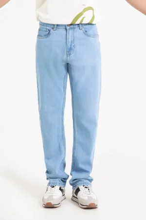 Light Blue Straight Fit Jeans