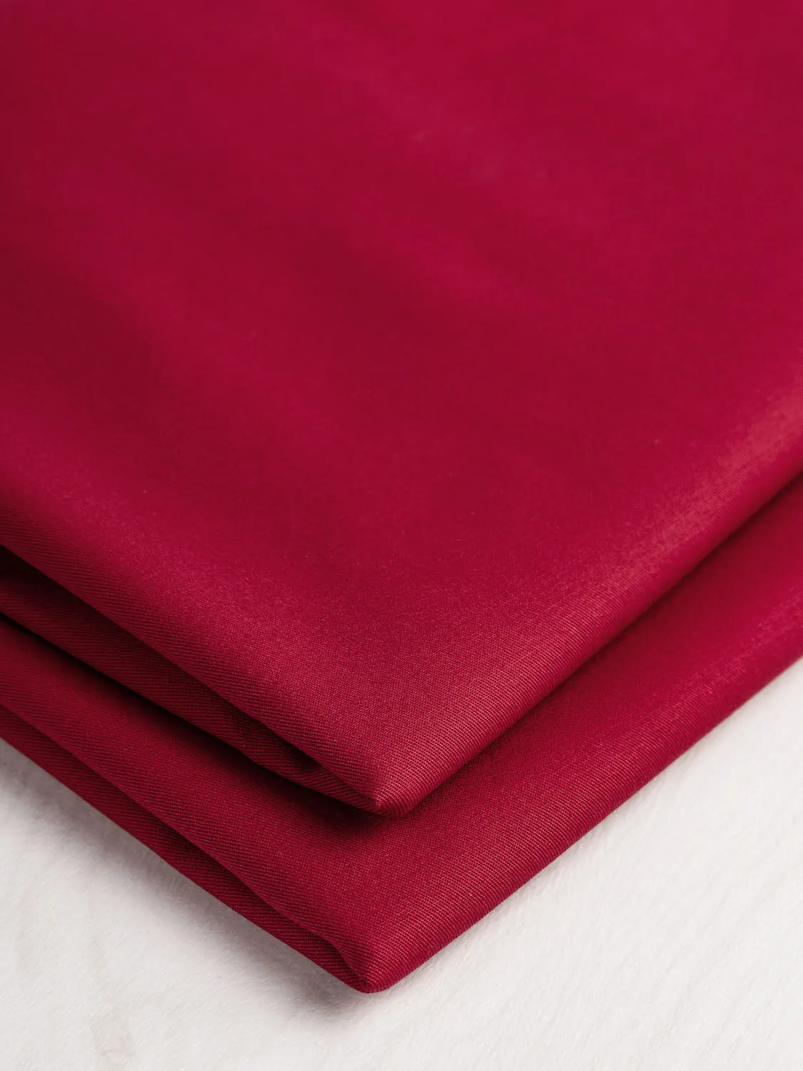 Lightweight Organic Cotton Stretch 6 oz Twill - Scarlet