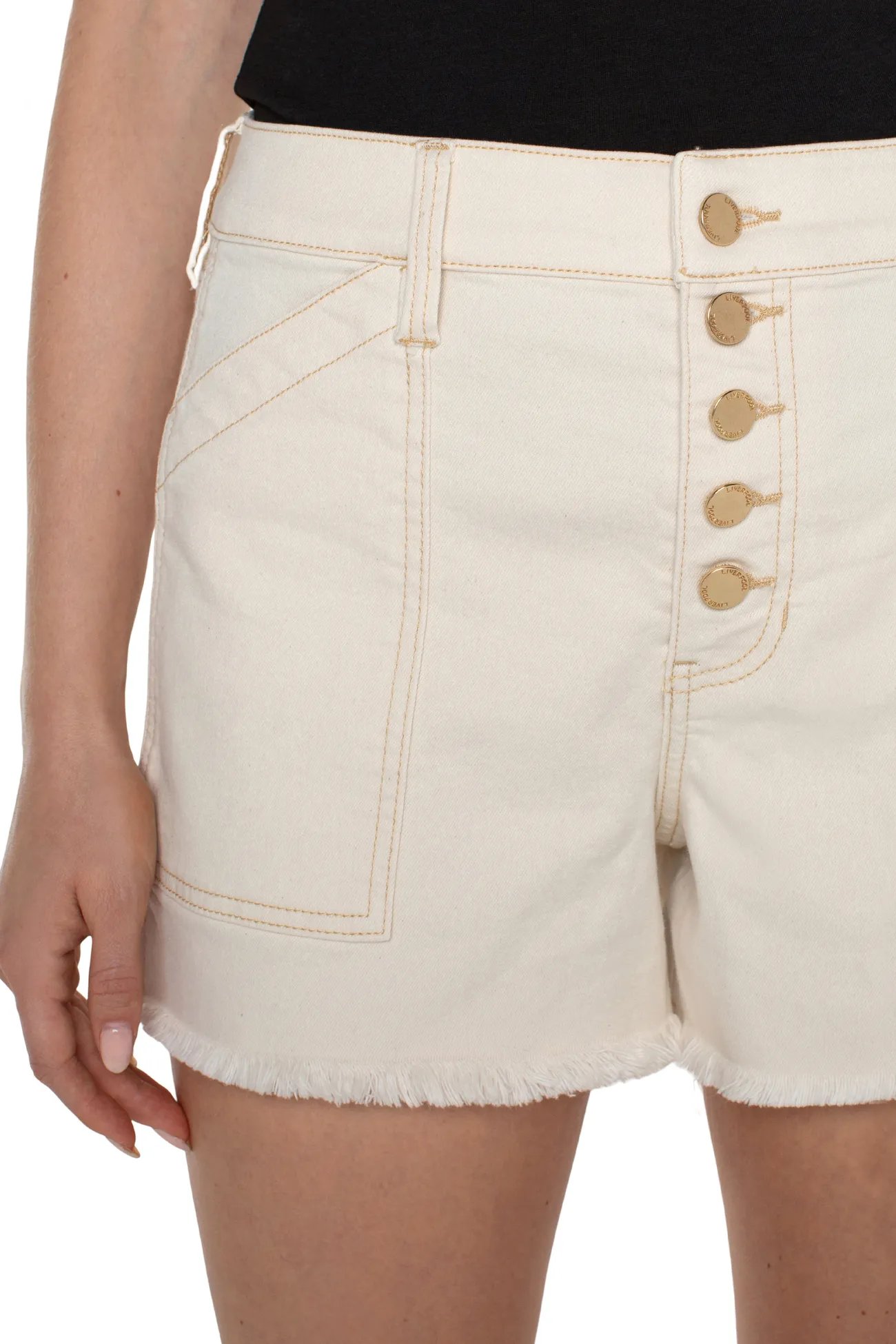 Liverpool Seaside Dunes Utility Hi-Rise Eco A-Line Shorts