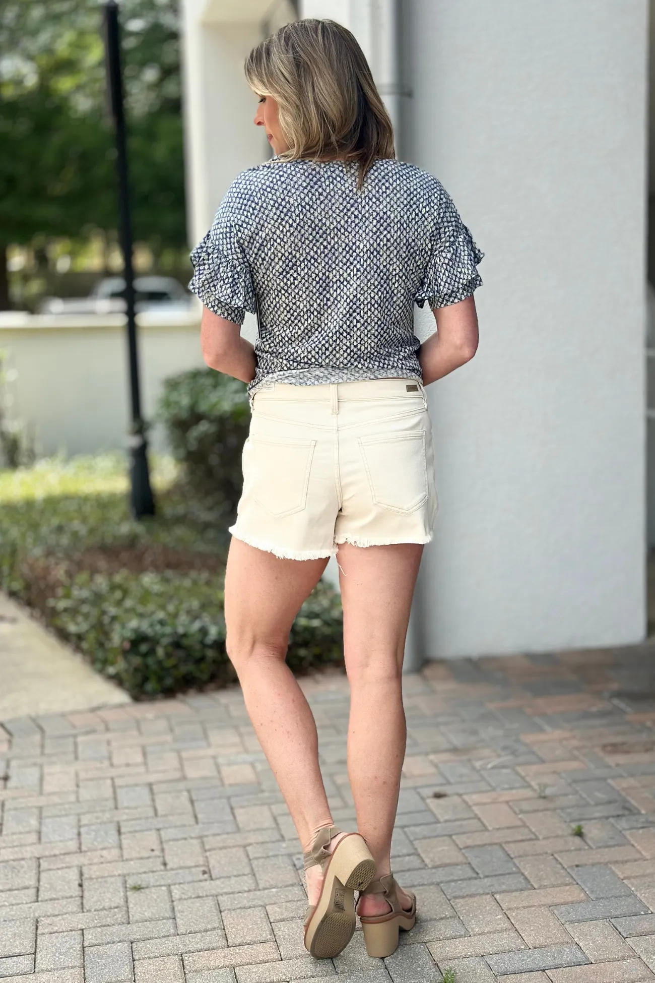 Liverpool Seaside Dunes Utility Hi-Rise Eco A-Line Shorts
