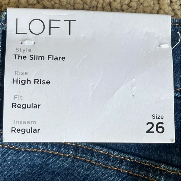 LOFT The Slim Flare High Rise Jeans 26/2