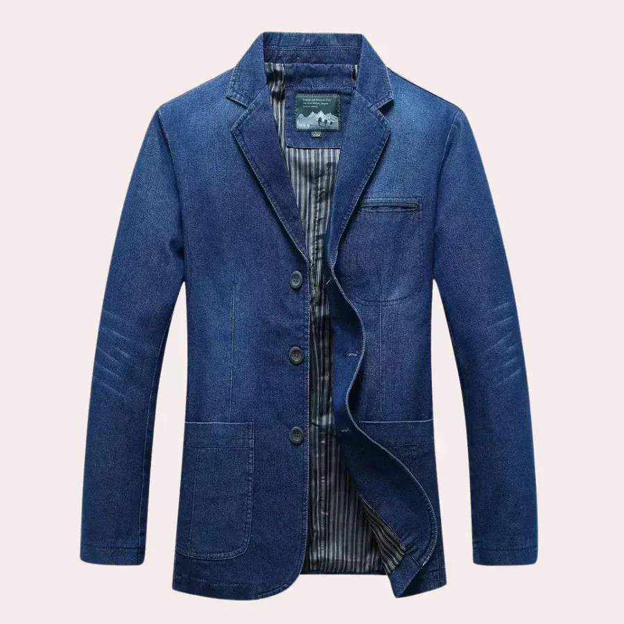 Logan - stylish classic denim blazer for the modern man