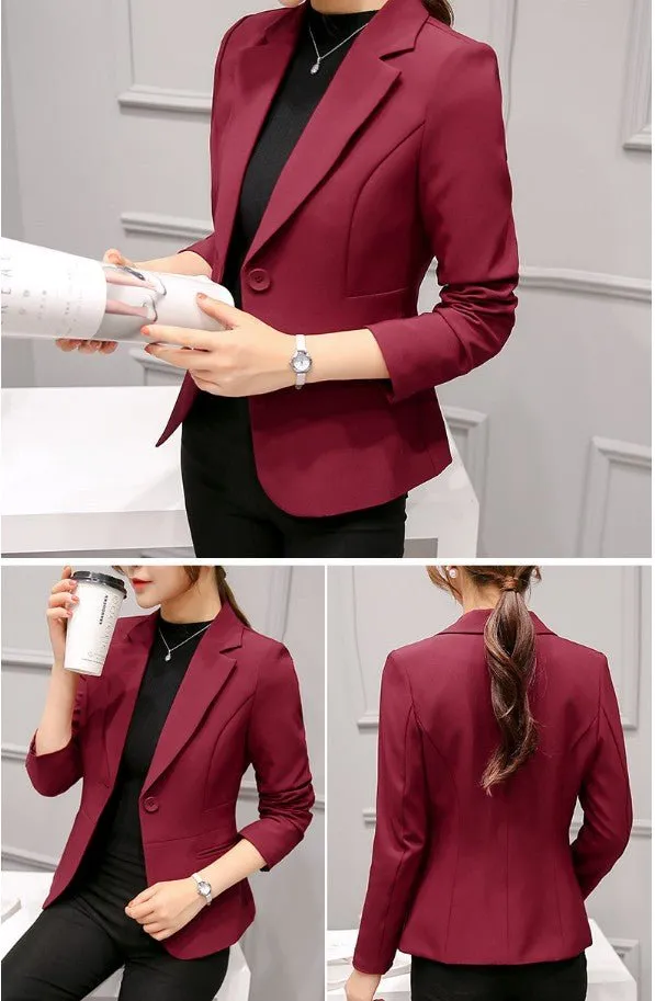 Long-sleeved Slim Blazers