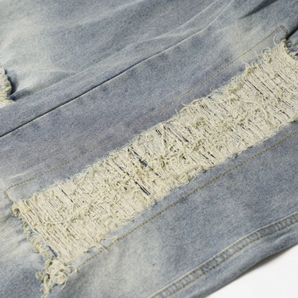 Loose fit ripped jeans