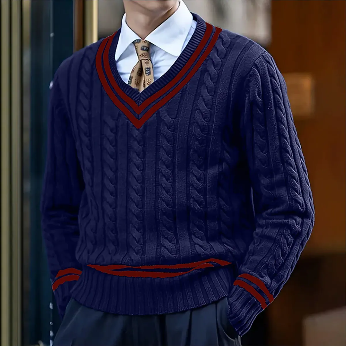Lorenzo | Stylish V-Neck Sweater