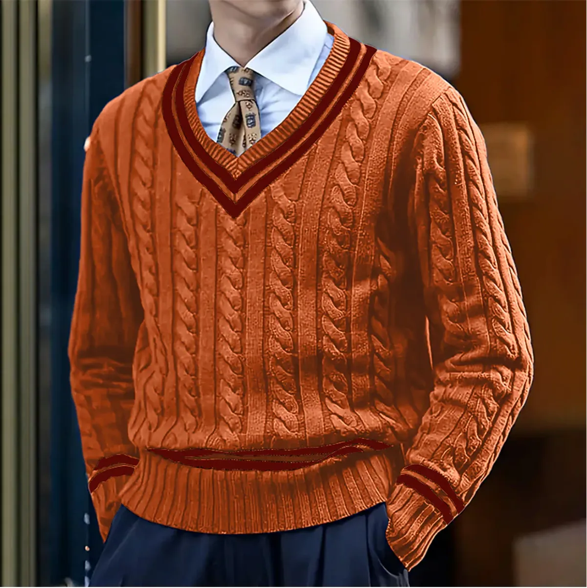 Lorenzo | Stylish V-Neck Sweater